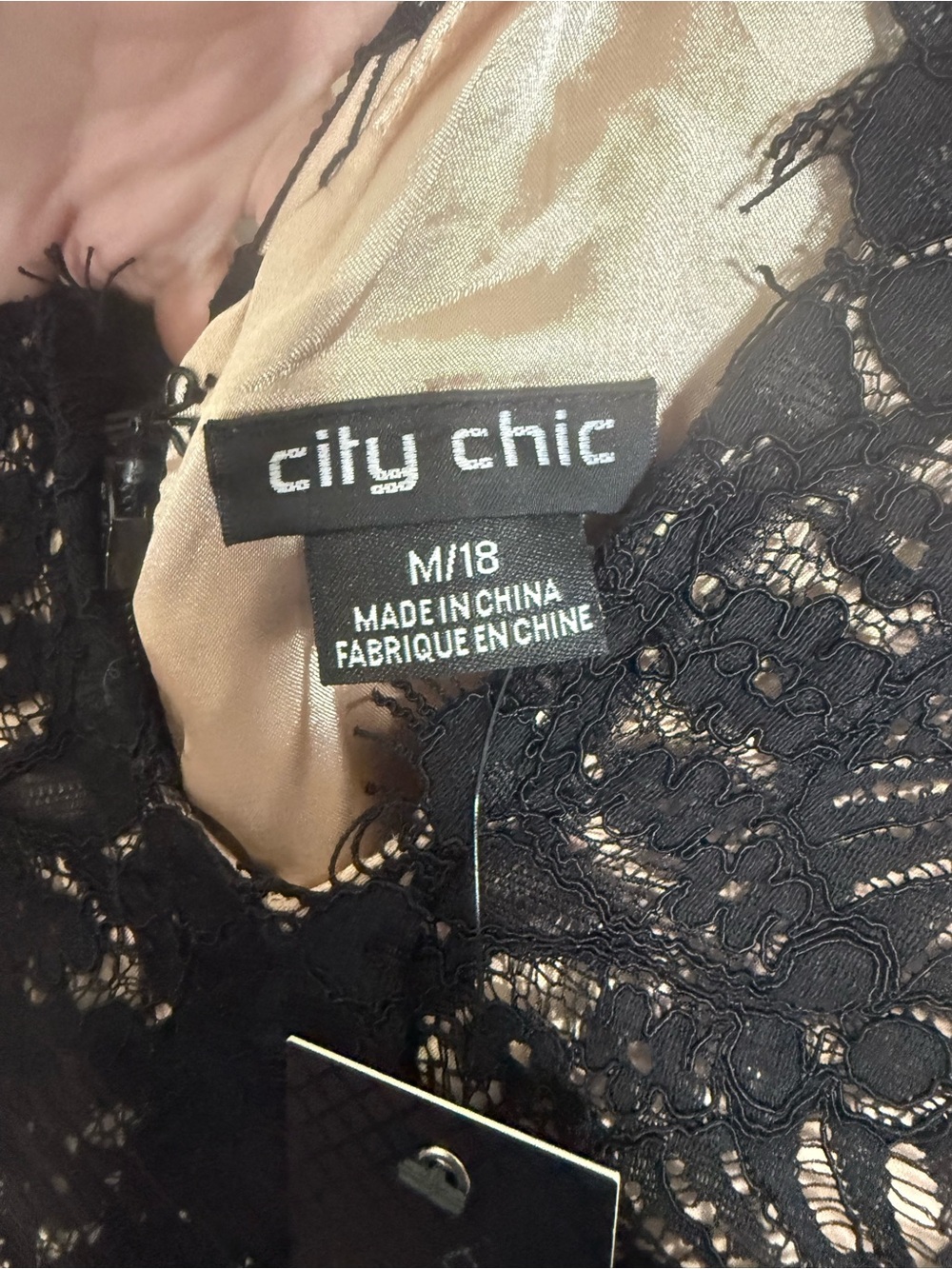 NWT City Chic Rare Beauty Black Lace Midi Dress Size 18 - Picture 6 of 9